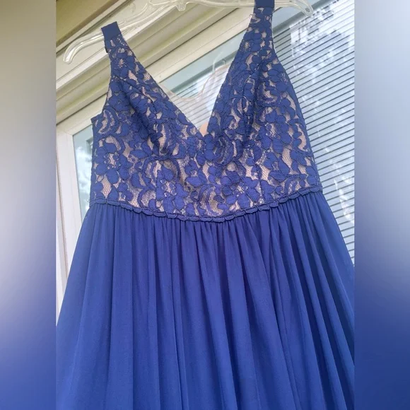 david's bridal blue dress Berkshire Midi Dress in Blue | Wedding Guest Midi Dress main image 0